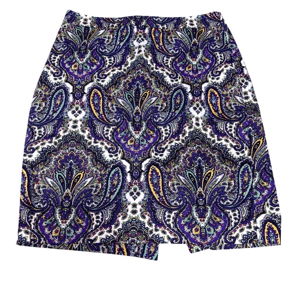 J.Crew Paisley Pencil Skirt Women Size 2 14"W 21"L Office Chic Modern Tailored